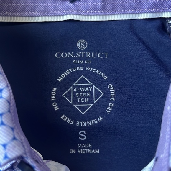 Con.Struct Slim Fit Stretch Button Down Shirt Size S - Picture 9 of 11